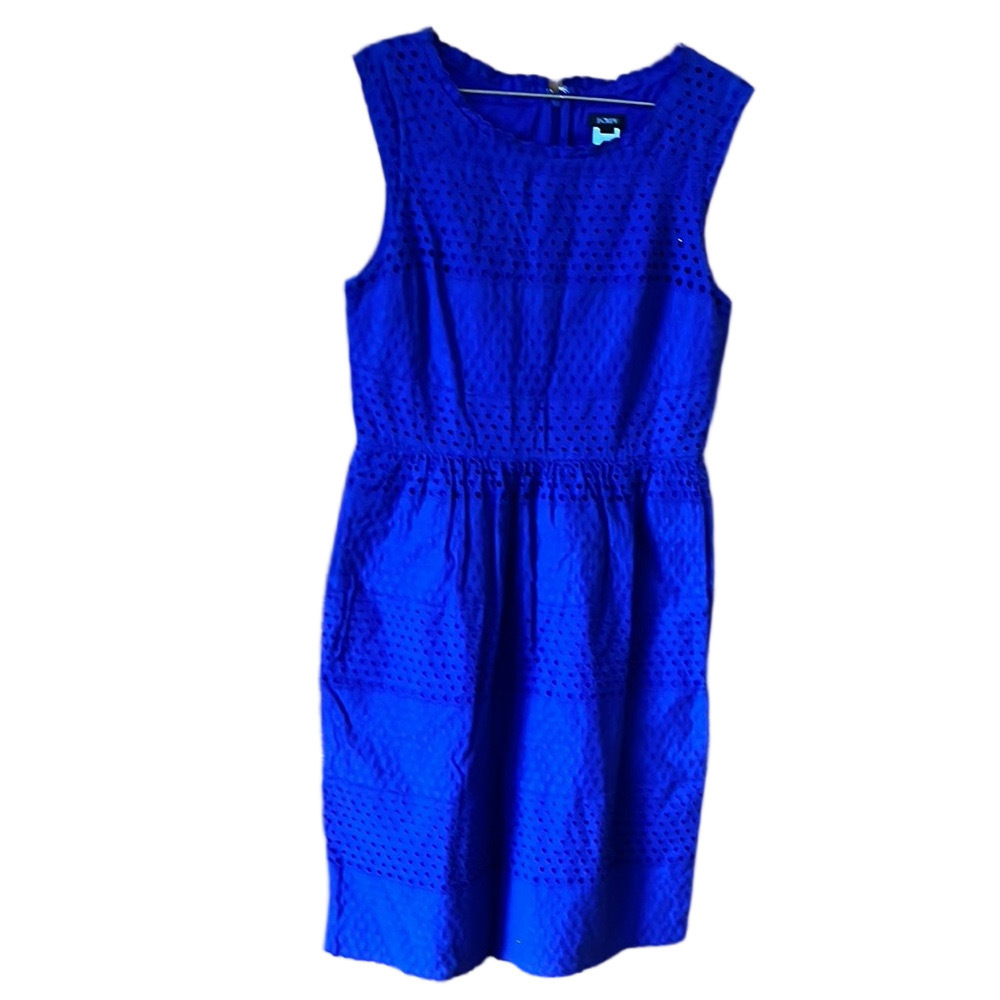 I Crew Vibrant Blue Sleeveless Dress -Size 6